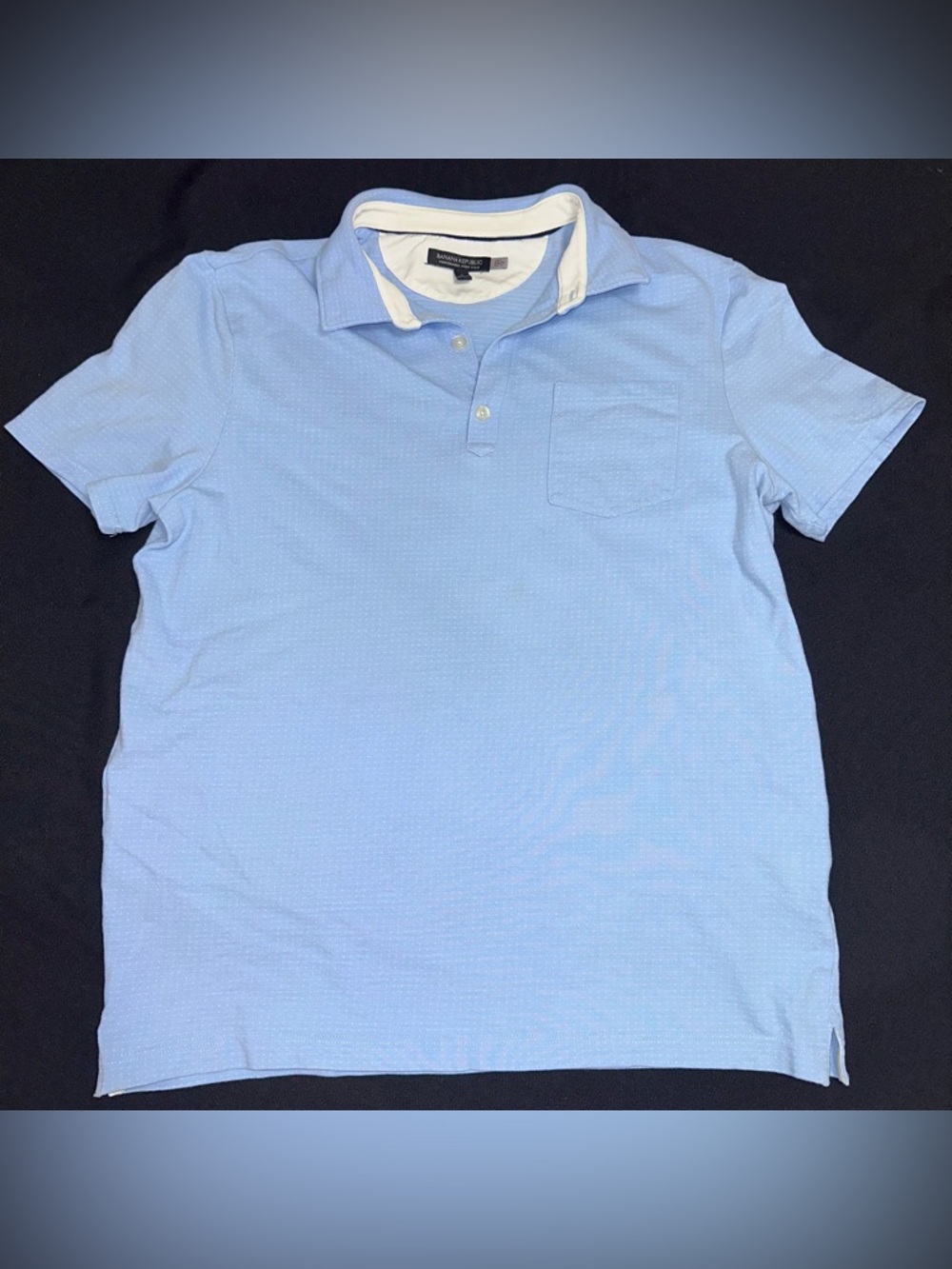 Banana Republic Performance Pique Polo Light Blue Men's Shirt size‎ large